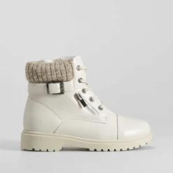 Outlet Botín cuello lana beige OH GIRL Botines