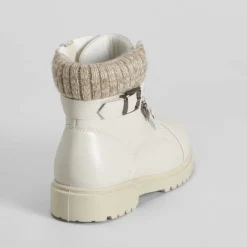 Outlet Botín cuello lana beige OH GIRL Botines