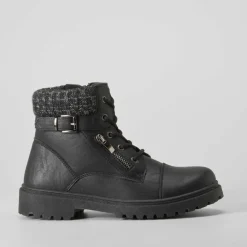 Sale Botín cuello lana negro OH GIRL Botines