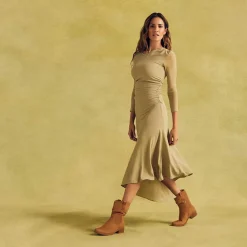 Sale Botín de tacón campero camel Mujer Botines Tacón