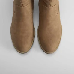 Sale Botín de tacón campero camel Mujer Botines Tacón