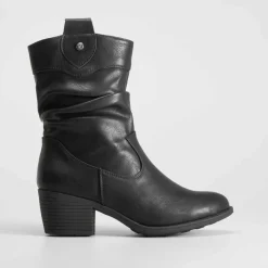 Best Botín de tacón campero negro Mujer Botines Tacón