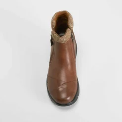 New Botín doble cremallera Soft Insock marrón Mujer Botines Planos