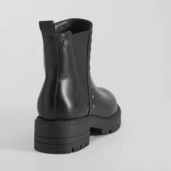 Sale Botín elástico tachuelas negro Mujer Botines Tacón