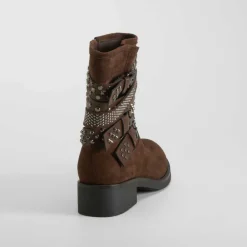 Sale Botín metal deco marrón Mujer Botines Planos