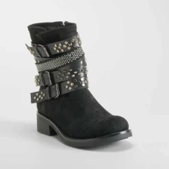 Sale Botín metal deco negro Mujer Botines Planos