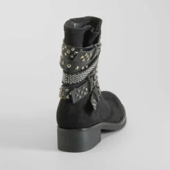 Sale Botín metal deco negro Mujer Botines Planos