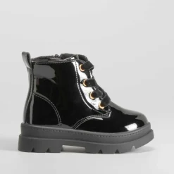 Sale Botín militar bebé en charol Botas