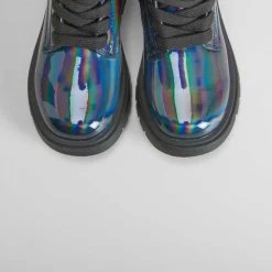 Outlet Botín militar con bordados azul OH GIRL Botines