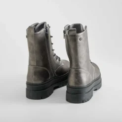 Clearance Botín militar plata Mujer Botines Planos