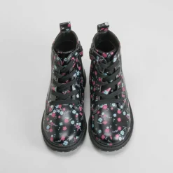 Discount Botín militar print flores negra OH GIRL Botines