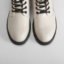 Hot Botín militar tirador blanco OH GIRL Botines