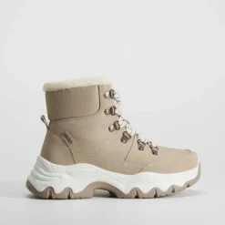 Botín montaña beige Mujer Botines Planos