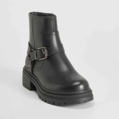 Best Botín motero tacón hebillas negro PICCOLA PIU Mujer Botines Tacón