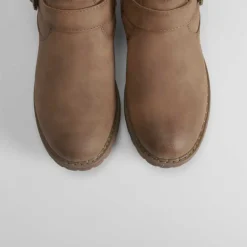 Sale Botín motorista beige Mujer Botas Planas