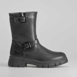 New Botín motorista básico hebillas OH GIRL Botines