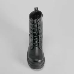 Clearance Botín negro militar Mujer Botines Planos