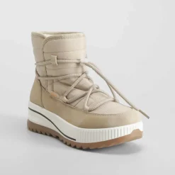 Outlet Botín nieve suela track beige Mujer Apreski