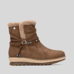 Botín pelo camel Mujer Botines Planos