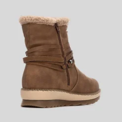 Botín pelo camel Mujer Botines Planos
