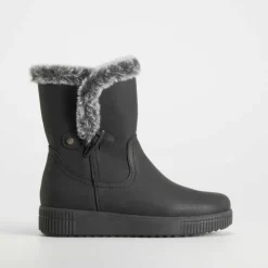 New Botín pelo negro Mujer Botines Planos