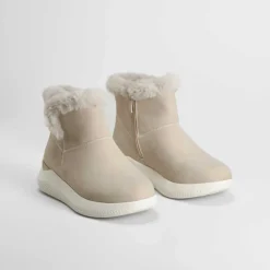 Online Botín pelo Off Gravity beige Mujer Botines Planos