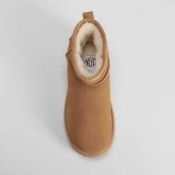 Hot Botín pelo piel beige Mujer Botines Planos