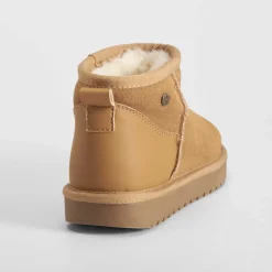 Hot Botín pelo piel beige Mujer Botines Planos