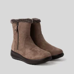 Hot Botín pelo taupe Mujer Botines Planos