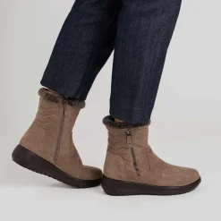 Hot Botín pelo taupe Mujer Botines Planos