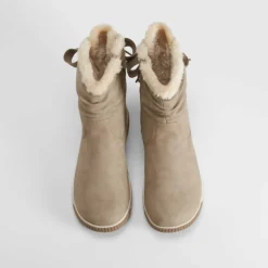 Discount Botín plano con lazo color arena Mujer Botines Planos