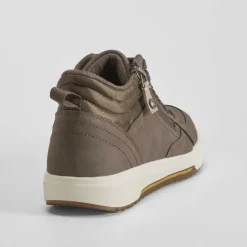 New Botín plano cordones marrón Mujer Botines Planos