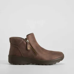 Hot Botín plano Lovely Vibe marrón Mujer Botines Planos