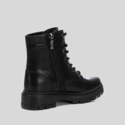 Hot Botín plano militar negro Botines