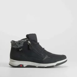 Sale Botín plano pelo negro Mujer Botines Planos