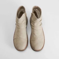 Discount Botín plano triple adorno beige Mujer Botines Planos