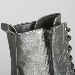 Clearance Botín plataforma plata Mujer Botines Plataforma