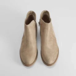 Online Botín tacón campero beige PICCOLA PIU Mujer Botines Tacón