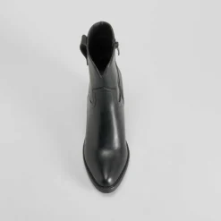 Discount Botín tacón campero negro PICCOLA PIU Mujer Botines Tacón