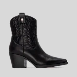 New Botín tacón campero negro Mujer Botines Tacón