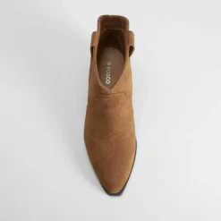 Online Botín tacón campero piel marrón Mujer Botines Tacón