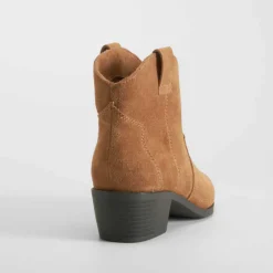 Online Botín tacón campero piel marrón Mujer Botines Tacón