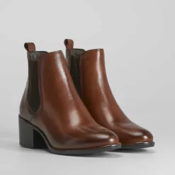 Online Botín tacón chelsea marrón Mujer Botines Tacón
