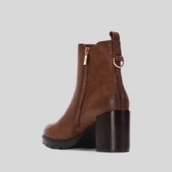 Online Botín tacón chelsea marrón Mujer Botines Tacón