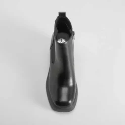 Outlet Botín tacón chelsea negro Mujer Botines Plataforma|Botines Tacón