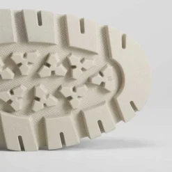 New Botín tacón con cordón beige Mujer Botines Tacón