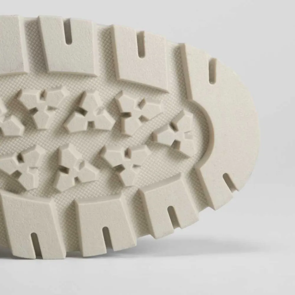 New Botín tacón con cordón beige Mujer Botines Tacón