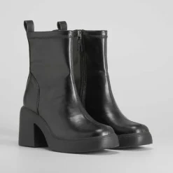 Outlet Botín tacón con plataforma negro de Mujer Botines Tacón