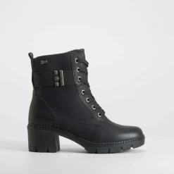 Sale Botín tacón cordón negro Mujer Botines Tacón