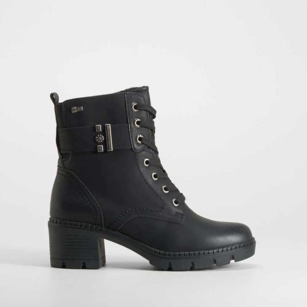 Sale Botín tacón cordón negro Mujer Botines Tacón